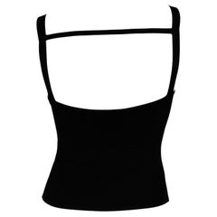 S/S 1998 Gucci by Tom Ford Black Bodycon Stretch Strap Tank Top