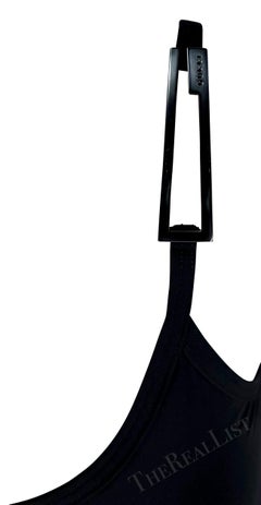 S/S 1998 Gucci by Tom Ford Black 'G' Buckle Logo One Piece Swimsuit Bodysuit