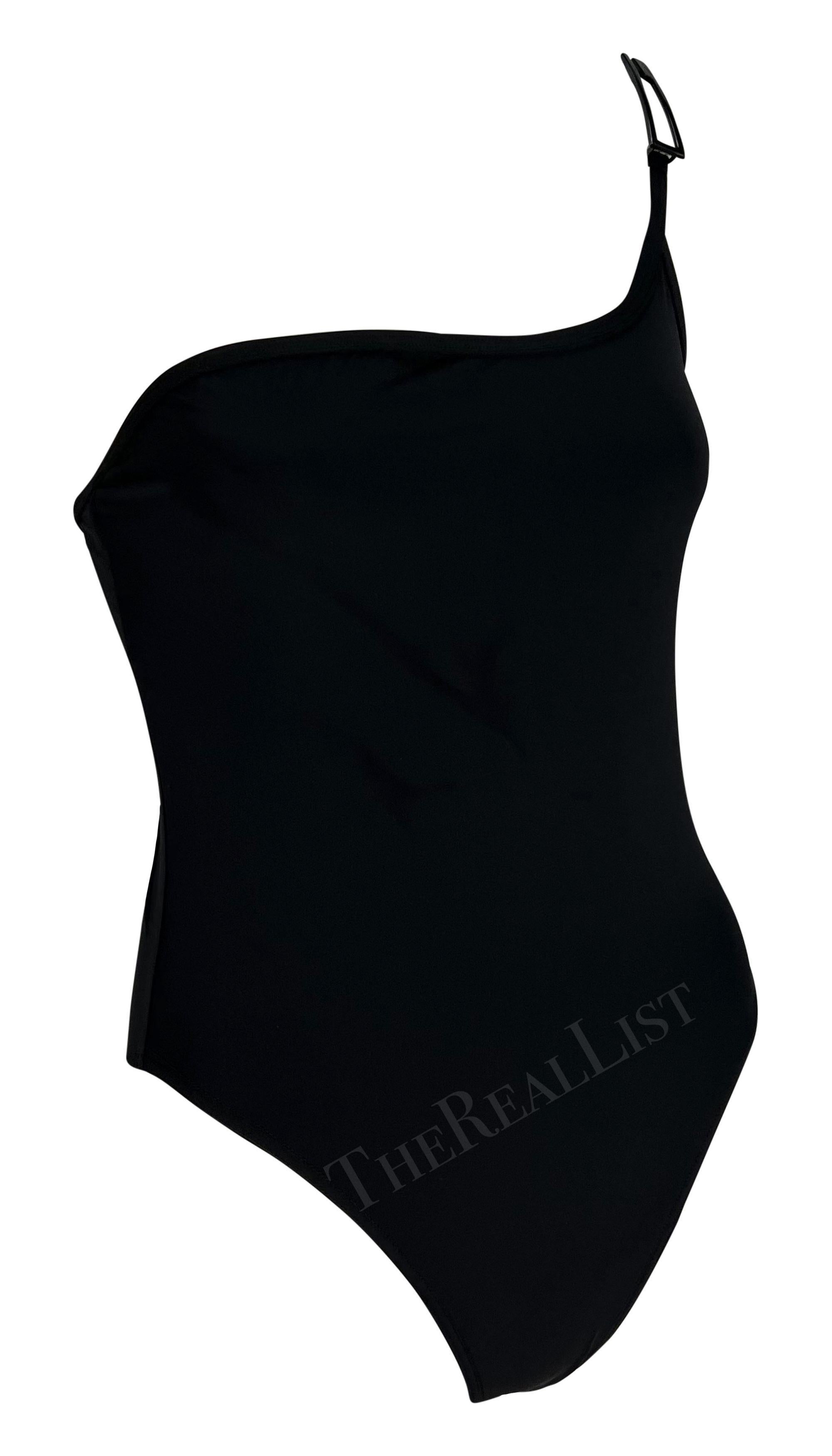 P/E 1998 Gucci by Tom Ford Costume da bagno intero con logo con fibbia nera Body in vendita 1