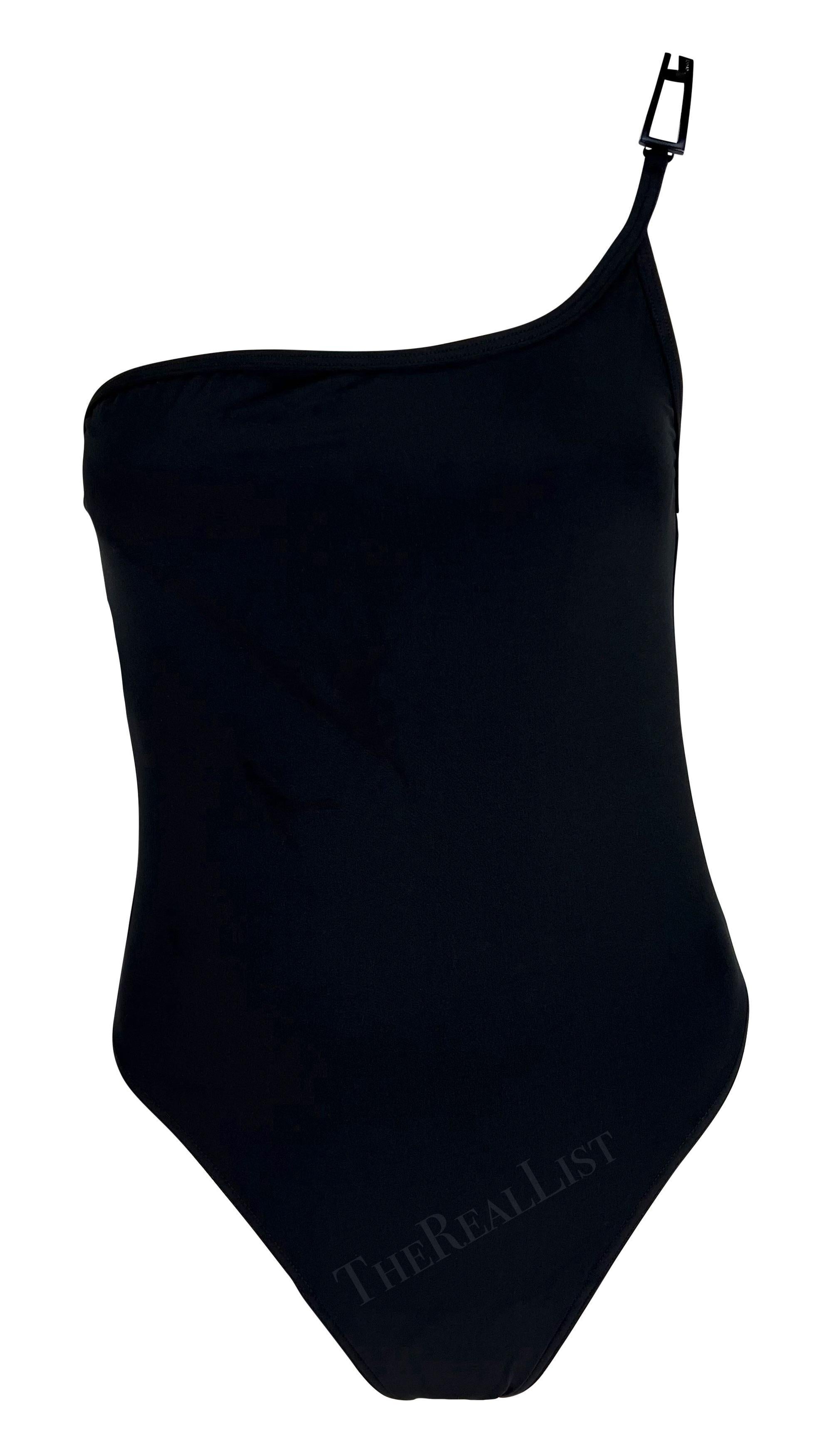 P/E 1998 Gucci by Tom Ford Costume da bagno intero con logo con fibbia nera Body in vendita 2