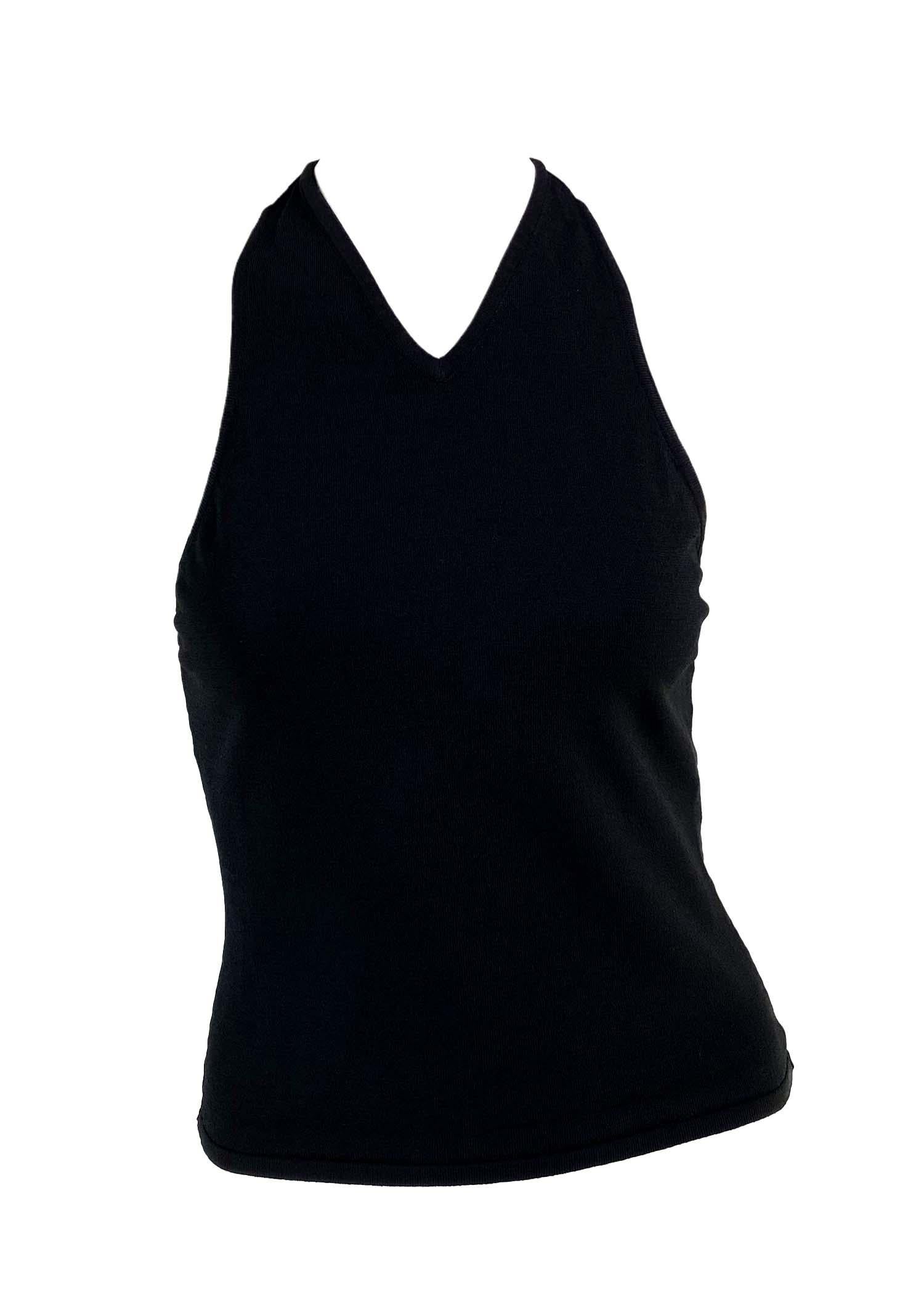 S/S 1998 Gucci by Tom Ford Black Knit Racerback Tank  In Excellent Condition In West Hollywood, CA