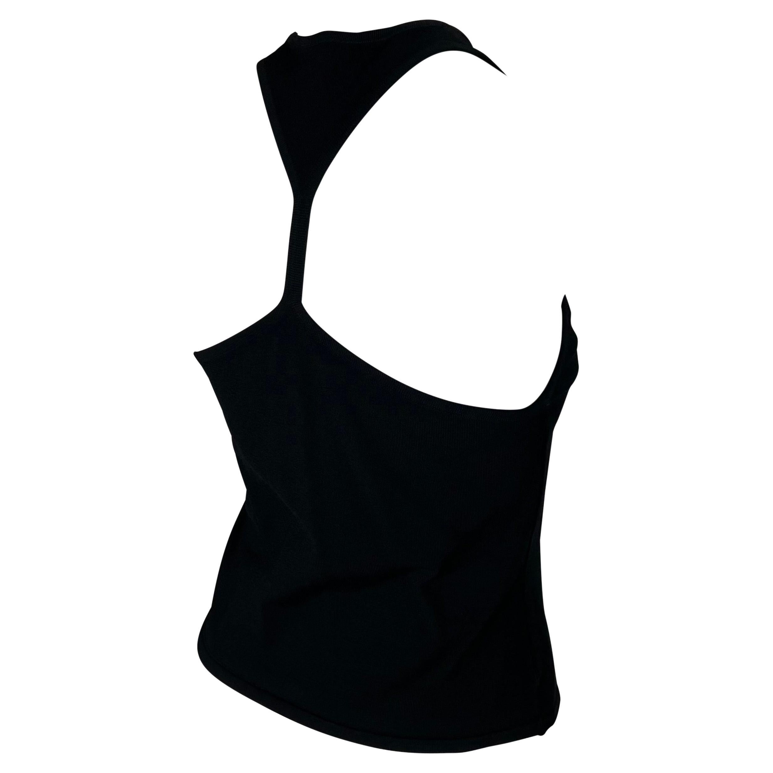 S/S 1998 Gucci by Tom Ford Black Stretch Knit Racerback Tank  For Sale