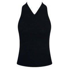 S/S 1998 Gucci by Tom Ford Black Stretch Knit Racerback Tank Top (M)
