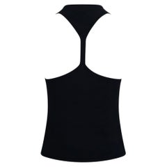 S/S 1998 Gucci by Tom Ford Black Stretch Knit Racerback Tank Top (M)