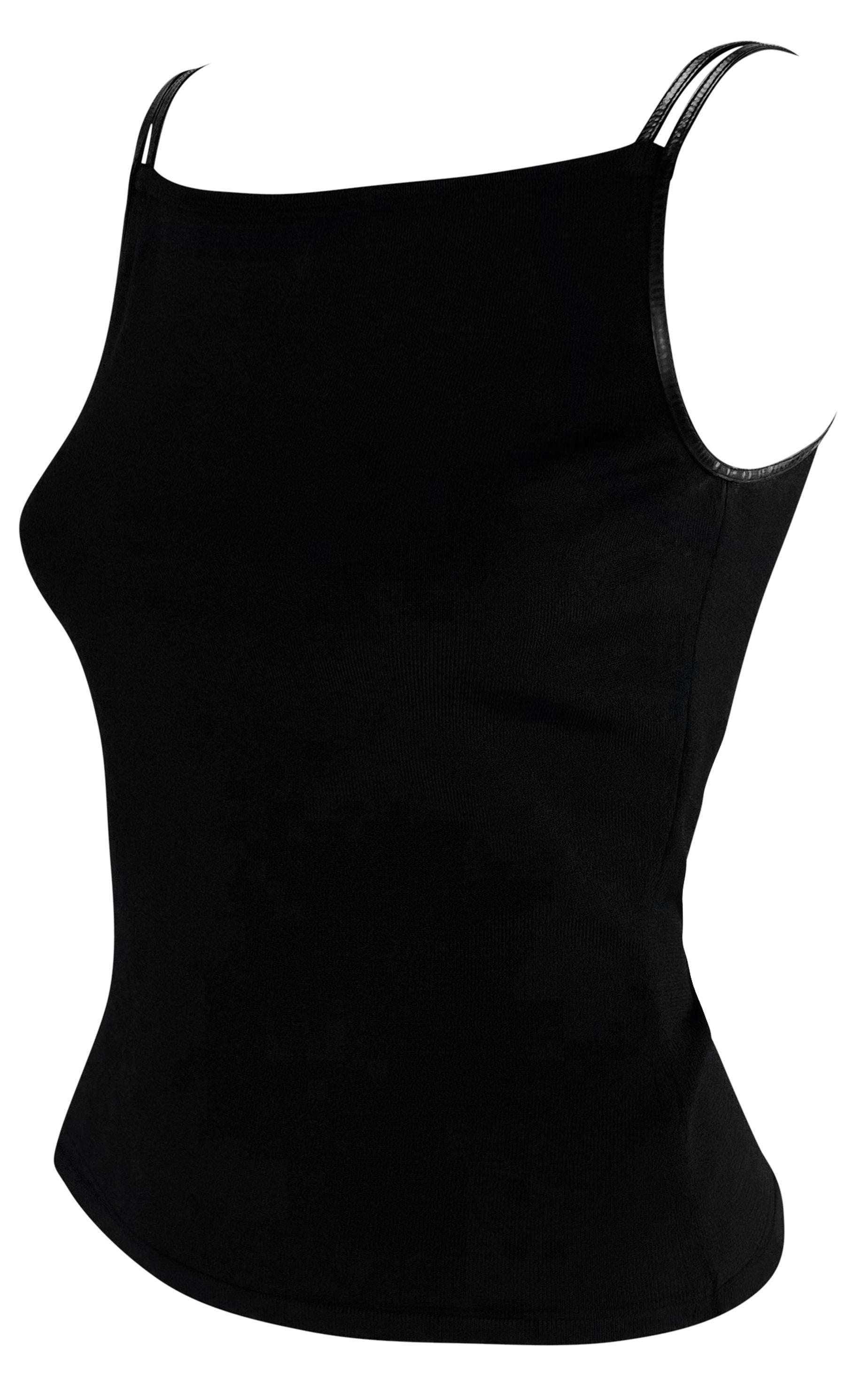 S/S 1998 Gucci by Tom Ford Camiseta de tirantes con hebilla cuadrada 