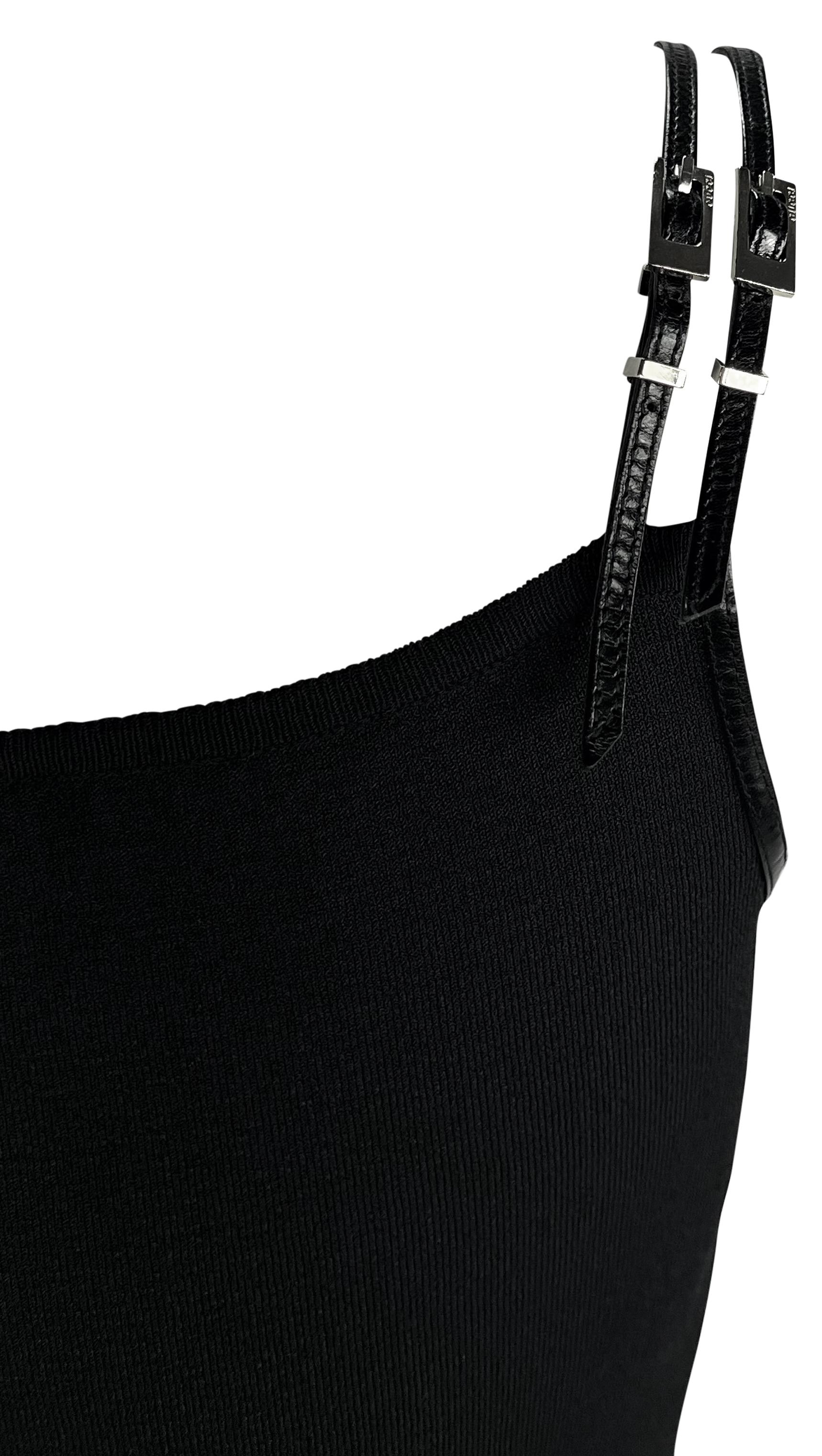 De las mujeres S/S 1998 Gucci by Tom Ford Camiseta de tirantes con hebilla cuadrada 