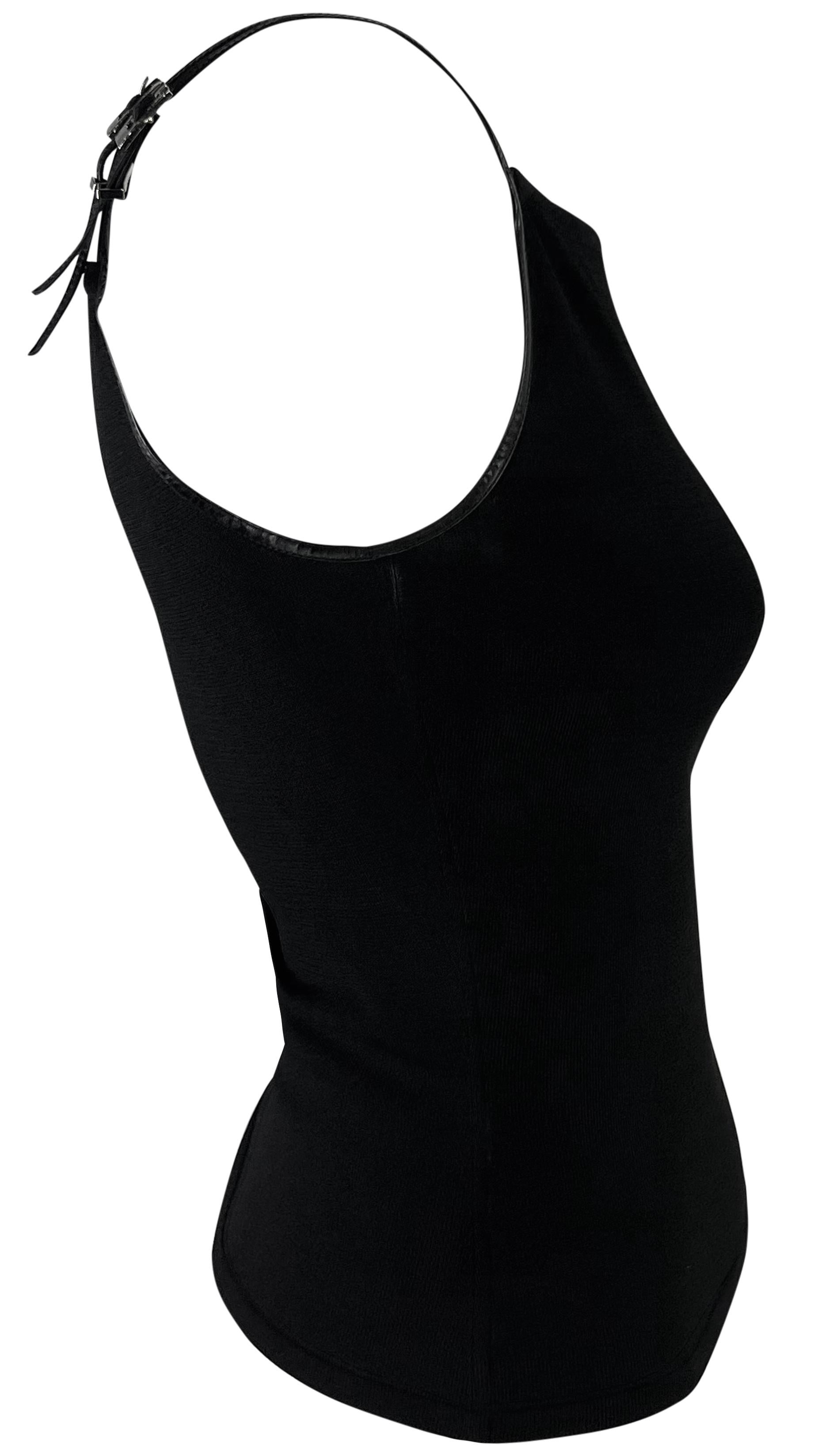 S/S 1998 Gucci by Tom Ford Camiseta de tirantes con hebilla cuadrada 