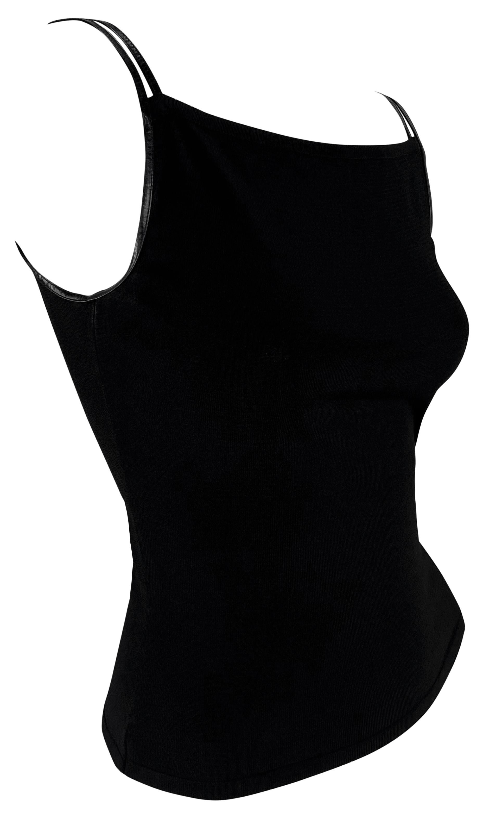 S/S 1998 Gucci by Tom Ford Camiseta de tirantes con hebilla cuadrada 