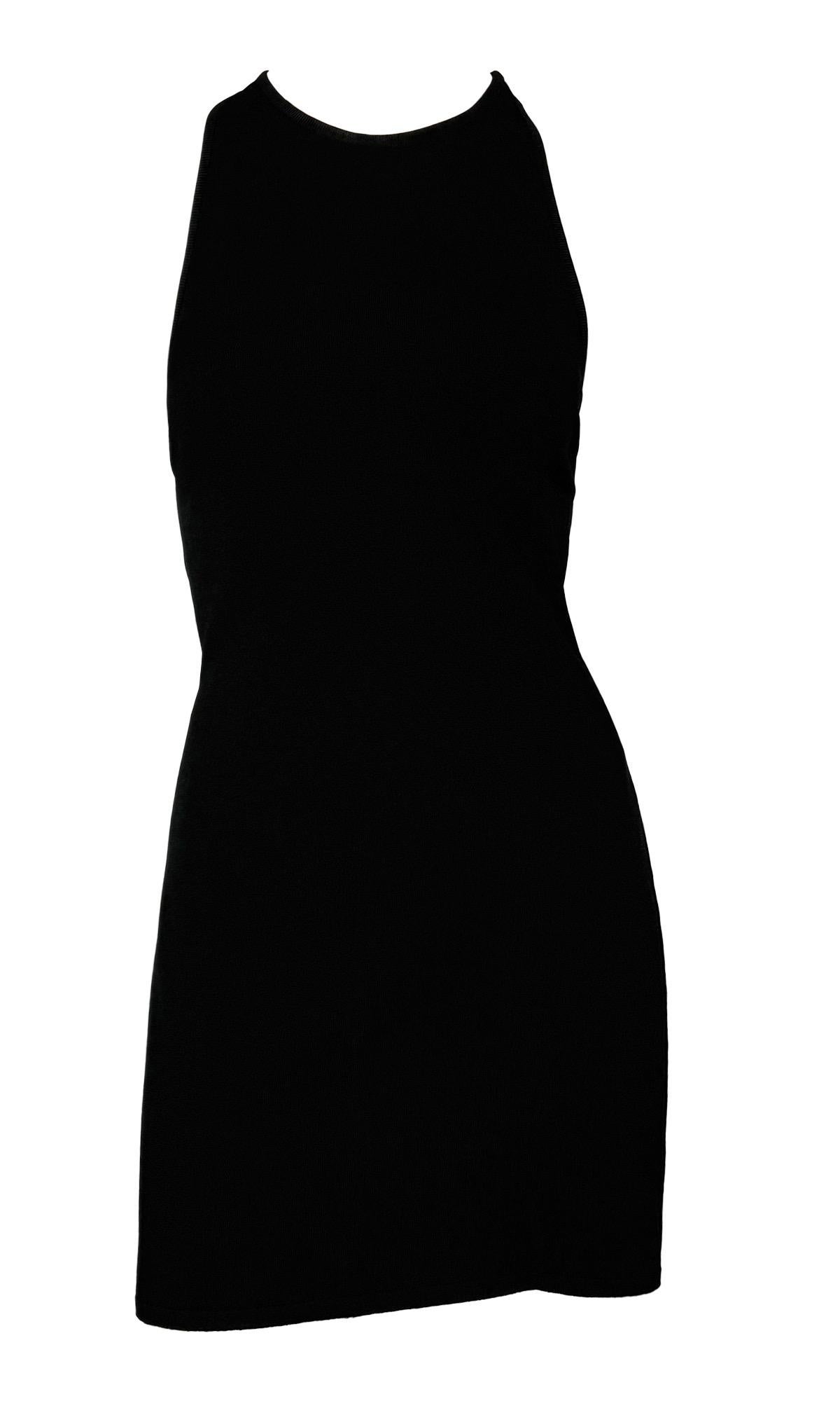 Donna P/E 1998 Gucci by Tom Ford G Buckle Logo Racerback Knit Mini Dress