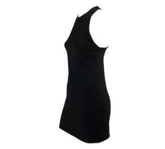 S/S 1998 Gucci by Tom Ford G Logo Buckle Racerback Knit Dress Noir