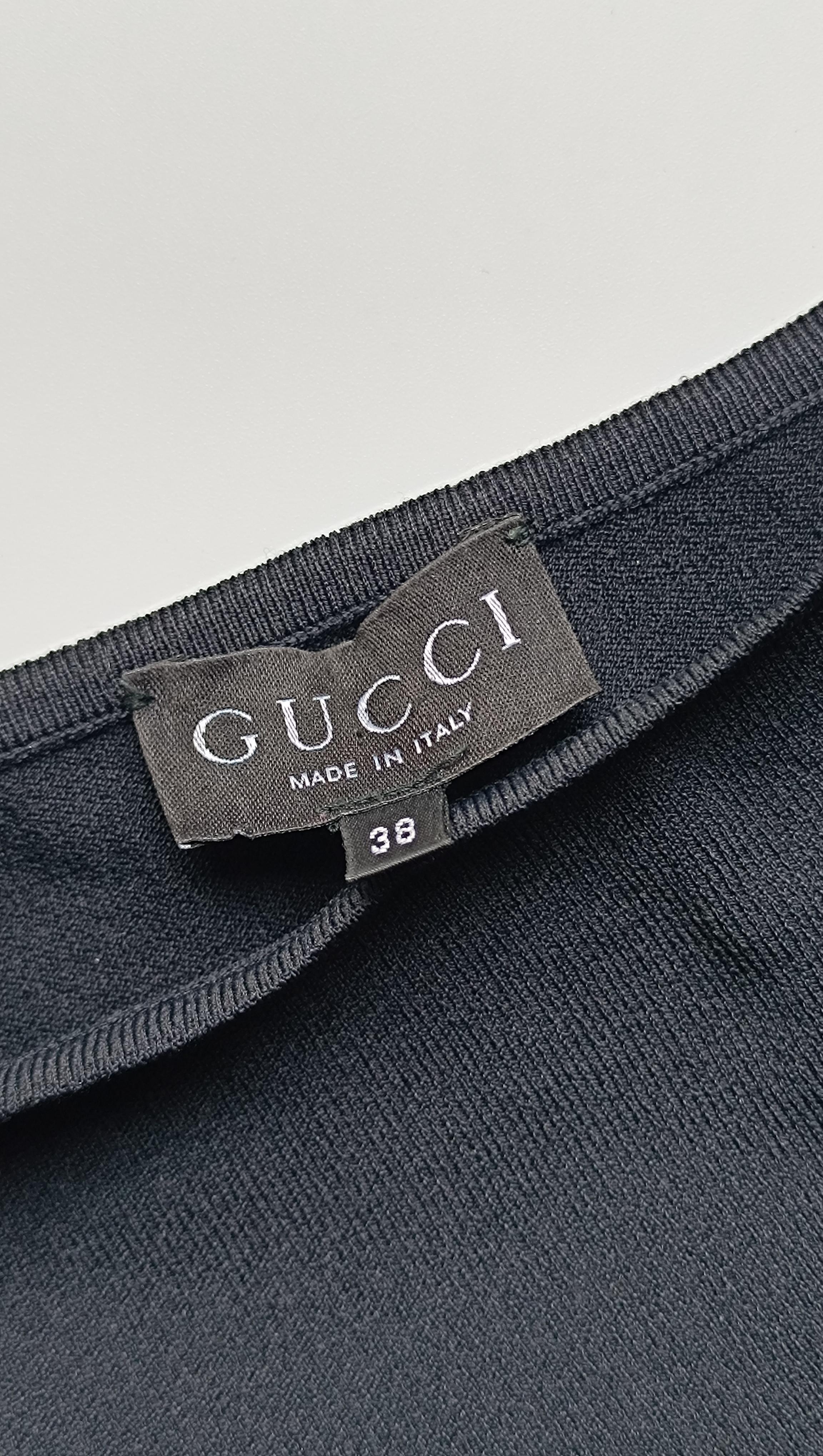 S/S 1998 Gucci by Tom Ford Lederriemen Bodycon Schwarzes Kleid Laufsteg 1990s im Angebot 13