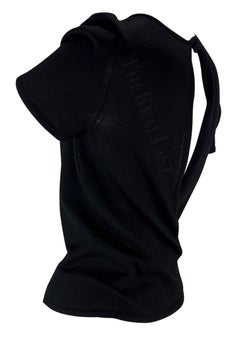 S/S 1998 Gucci by Tom Ford Open Back Black Stretch Knit Short-Sleeve Top