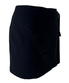 S/S 1998 Gucci by Tom Ford Prototype Sample Patent Leather Wrap Mini Skirt