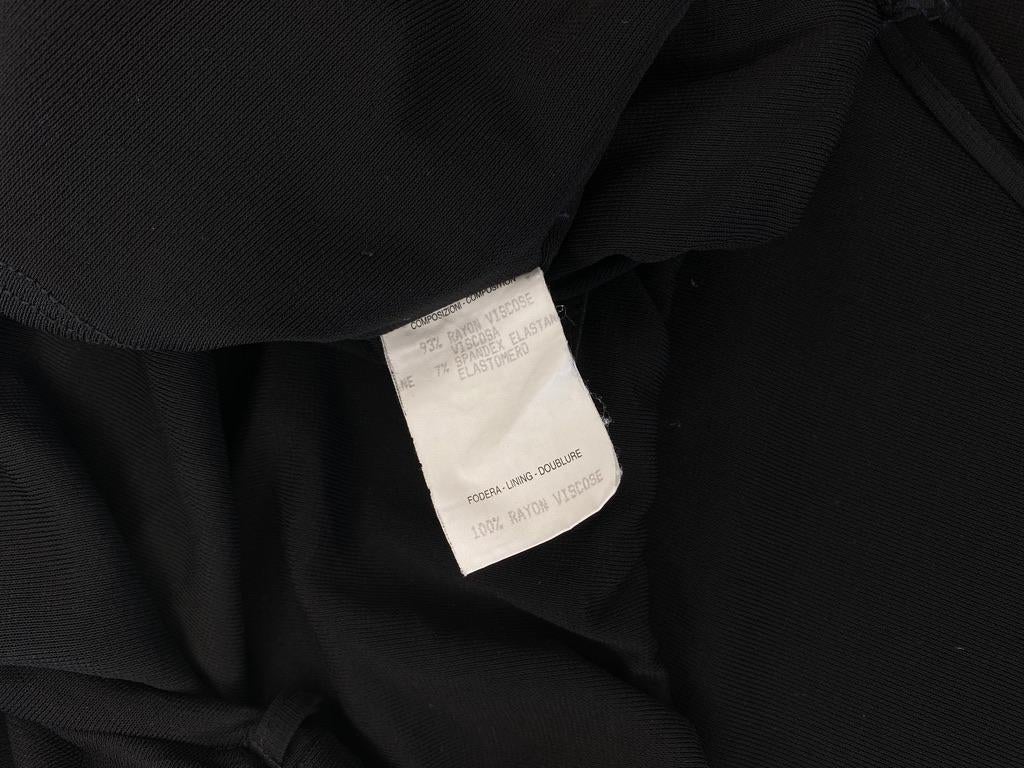 S/S 1998 Tom Ford Gucci by Tom Ford Rhinestone G Buckle Strap Shoulder Black Gown en vente 3
