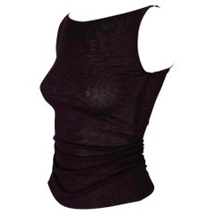 S/S 1998 Gucci by Tom Ford Sheer Purple Stretch Viscose Tank Top