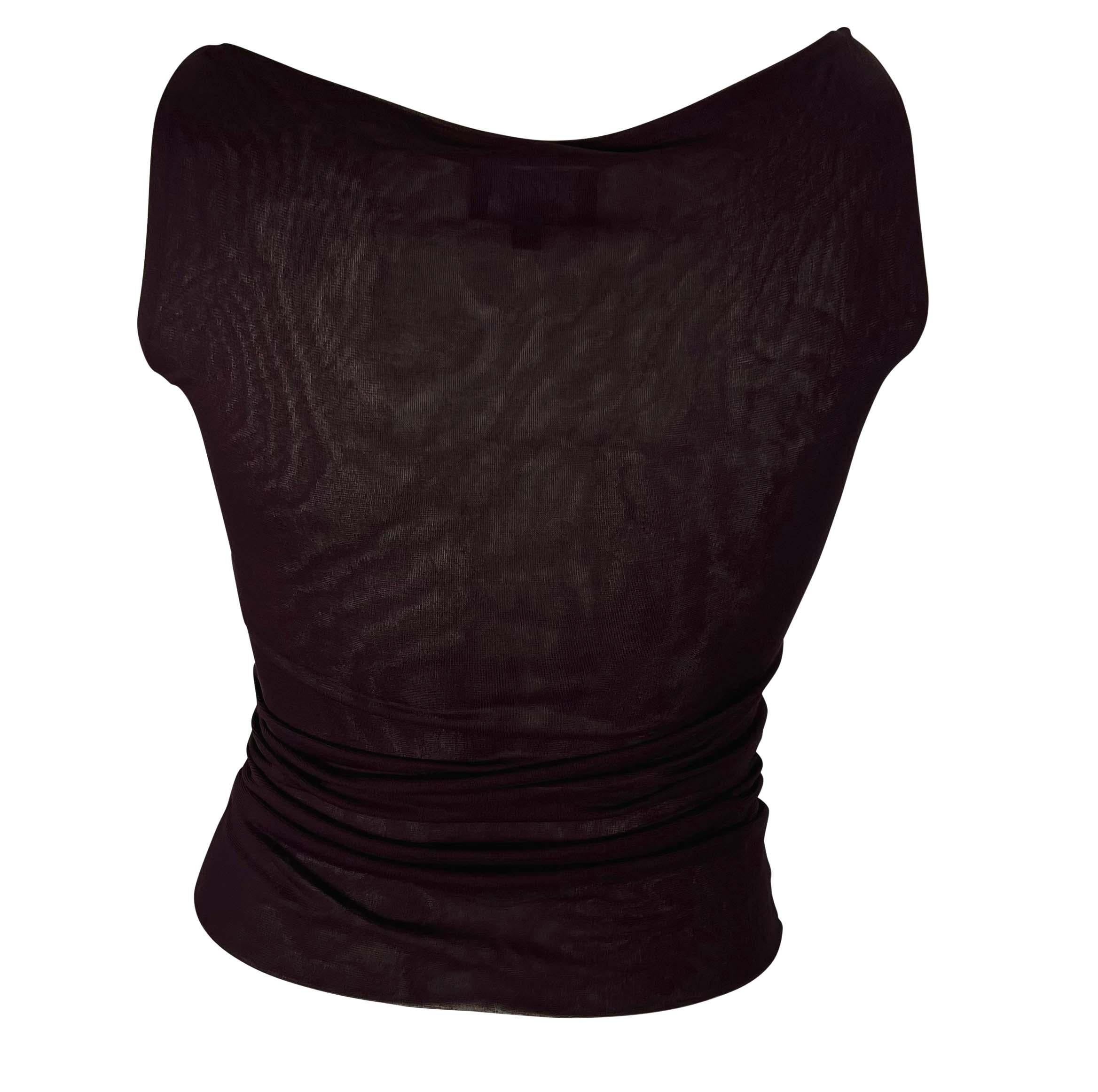 S/S 1998 Gucci by Tom Ford Sheer Purple Stretch Viscose Tank Top In Good Condition In West Hollywood, CA
