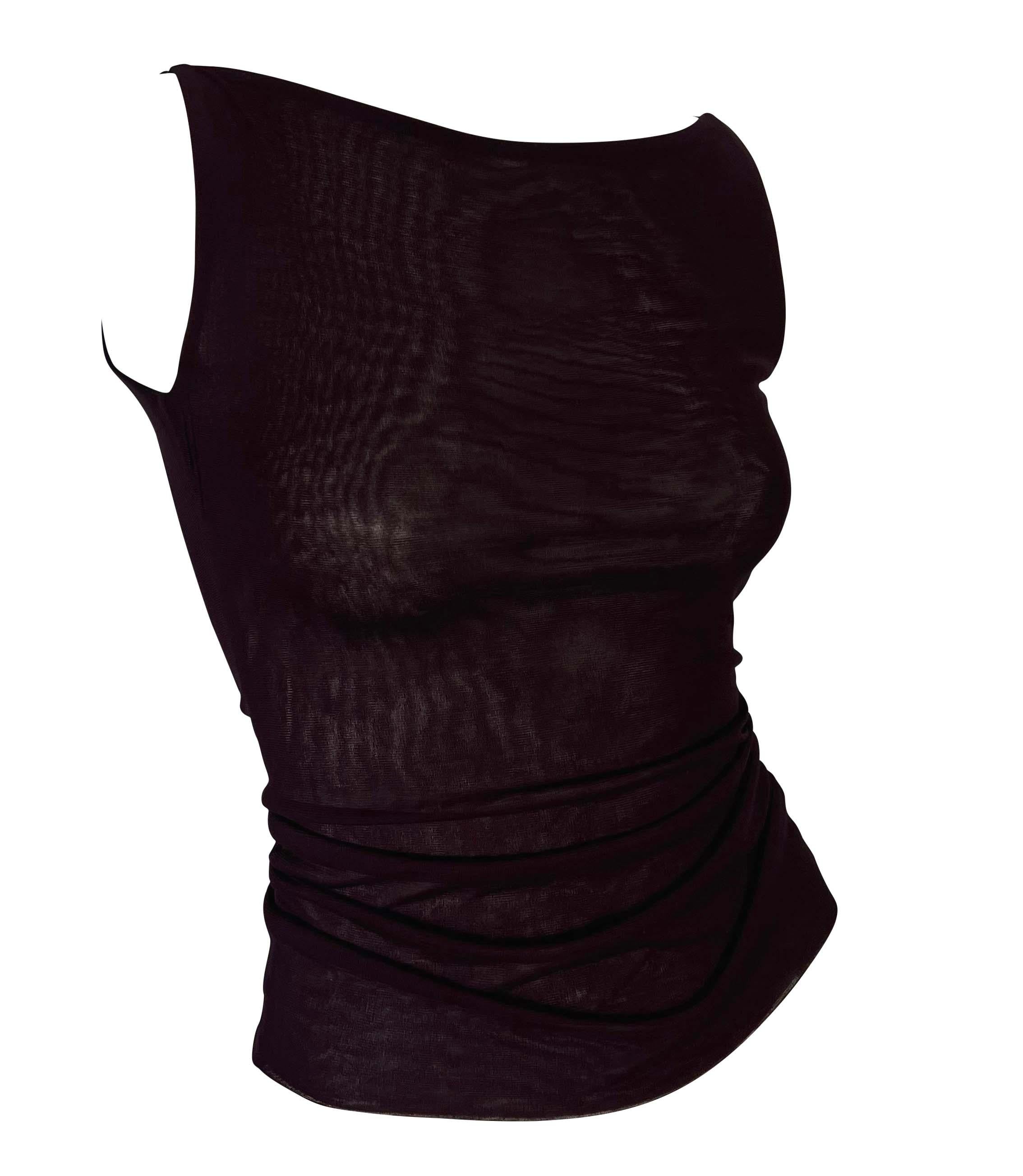 S/S 1998 Gucci by Tom Ford Sheer Purple Stretch Viscose Tank Top 1