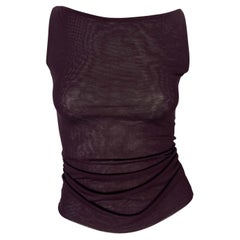 S/S 1998 Gucci by Tom Ford Sheer Purple Stretch Viscose Tank Top