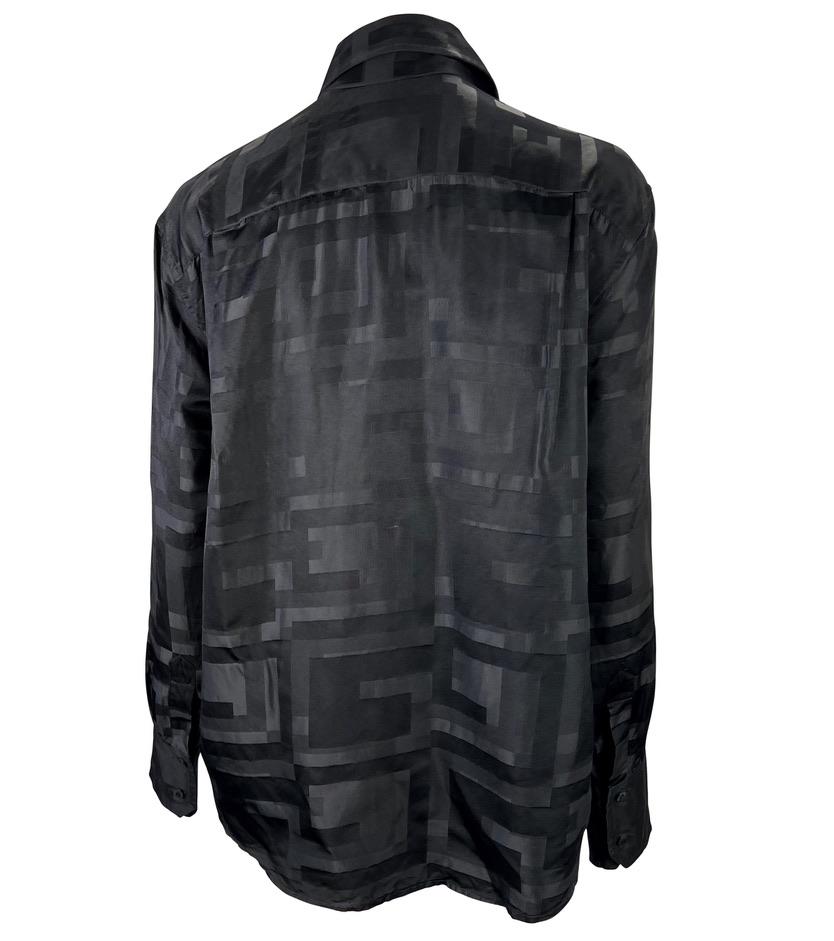 fendi black silk shirt