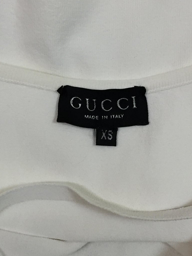 S/S 1998 Gucci by Tom Ford White Knit Tank Top T-Strap Cami at 1stDibs