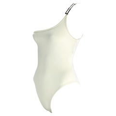 S 1998 - Gucci by Tom Ford - Maillot de bain blanc une pièce avec boucle « G »