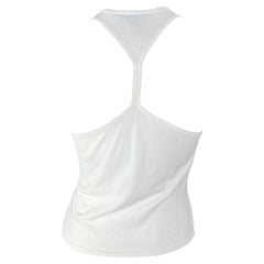 Vintage S/S 1998 Gucci by Tom Ford White Stretch Knit Racerback Tank Top