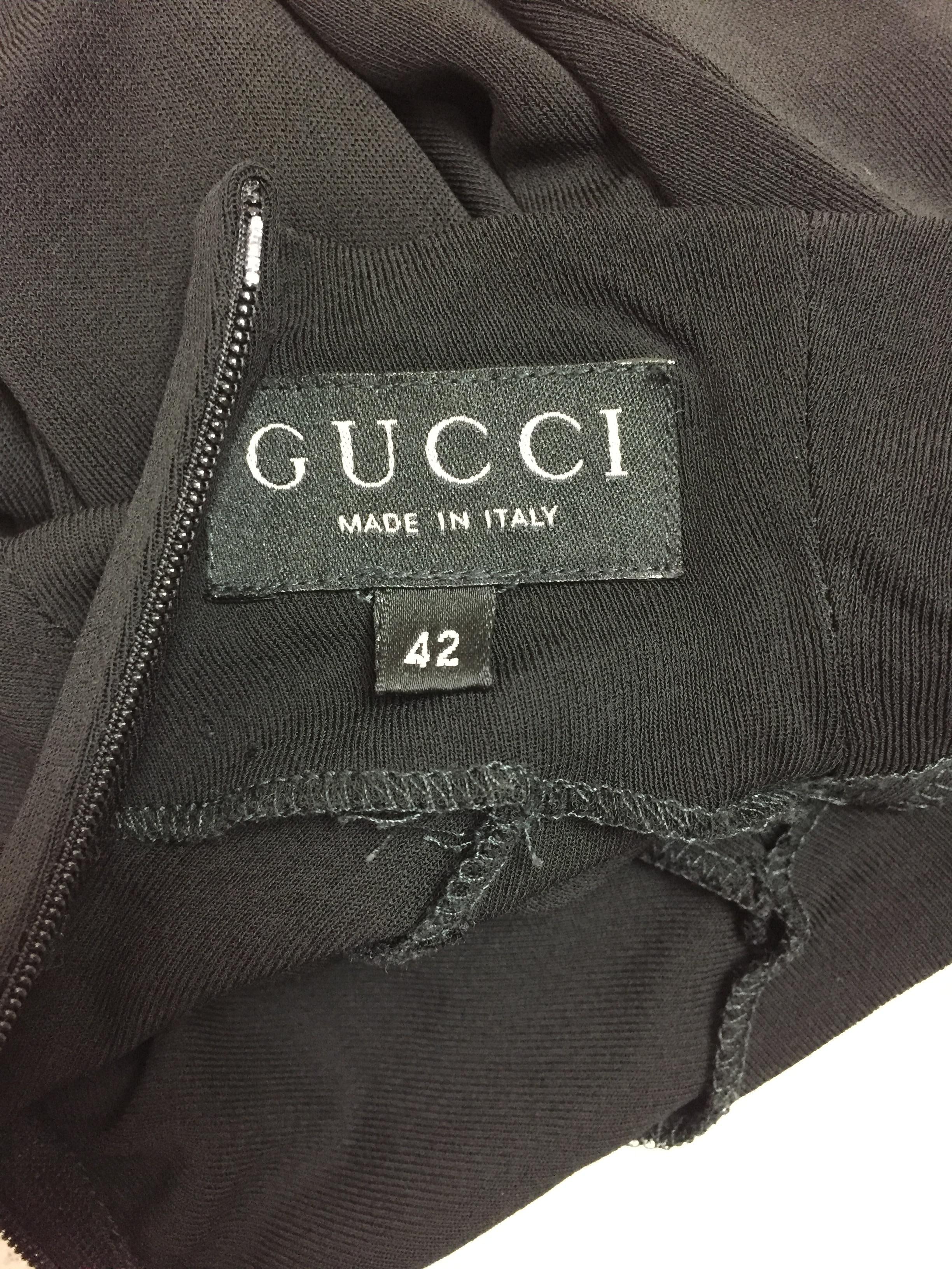 S/S 1998 Gucci Tom Ford Runway Semi-Sheer Black 