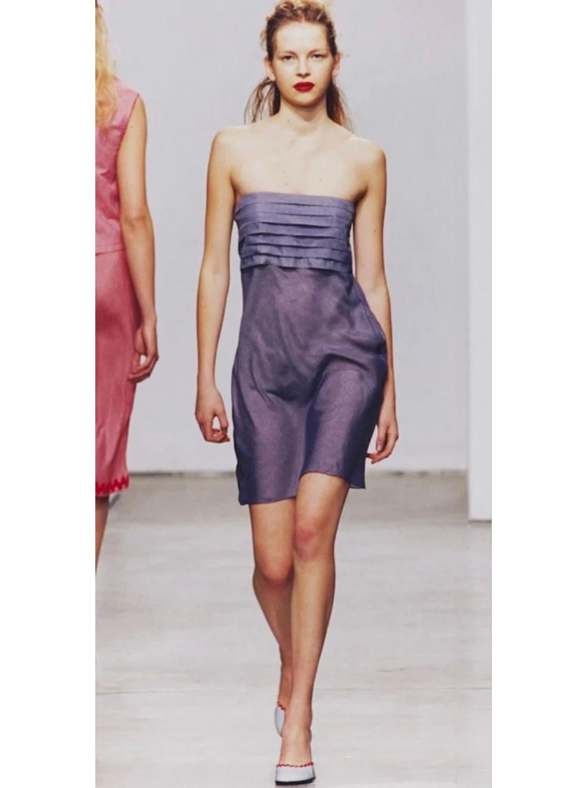 Rose S/S 1998 Miu Miu - Mini robe en soie en vente