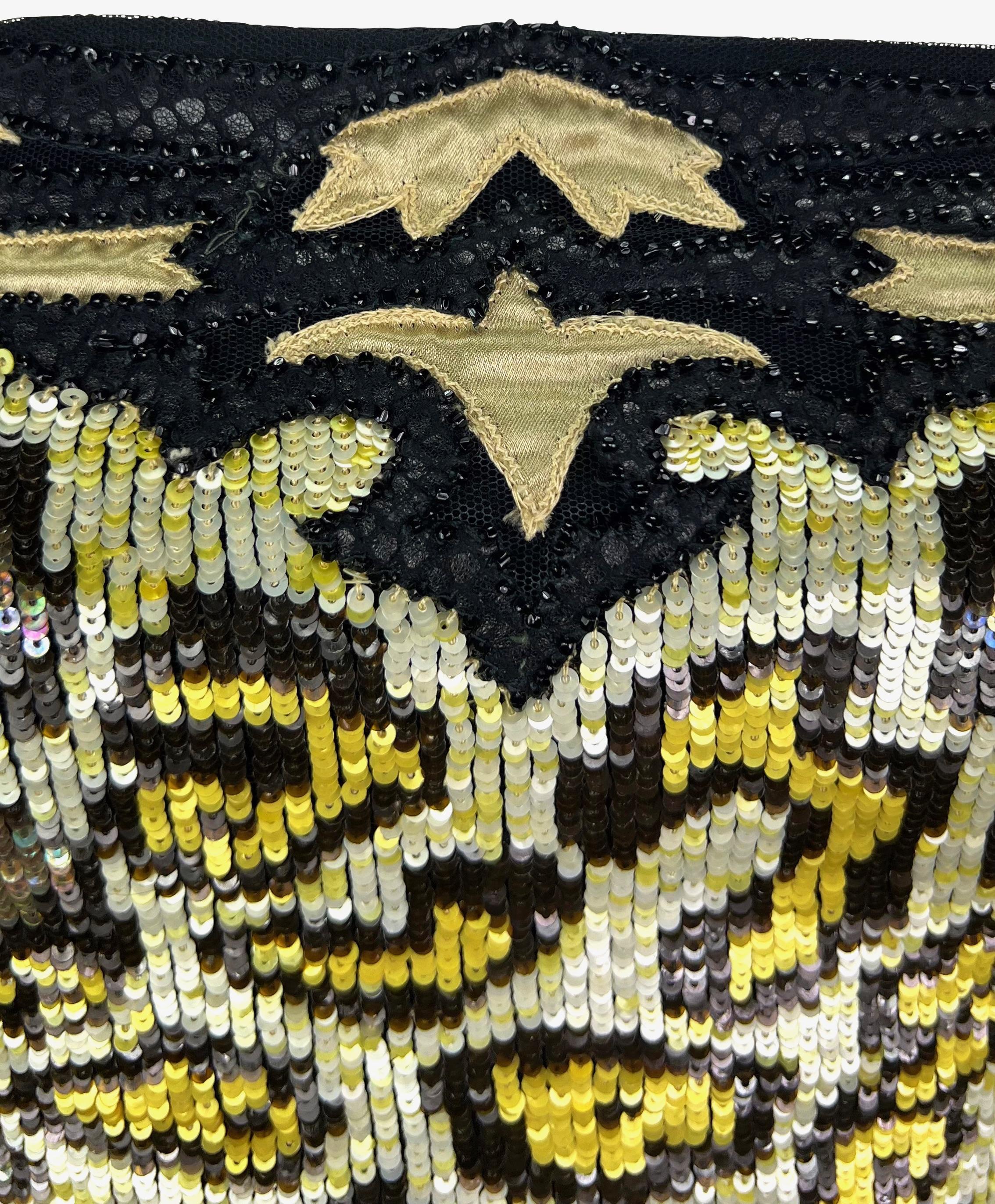 P/E 1998 Valentino Garavani - Top senza spalline con perline e paillettes Leopardo In condizioni ottime in vendita a West Hollywood, CA