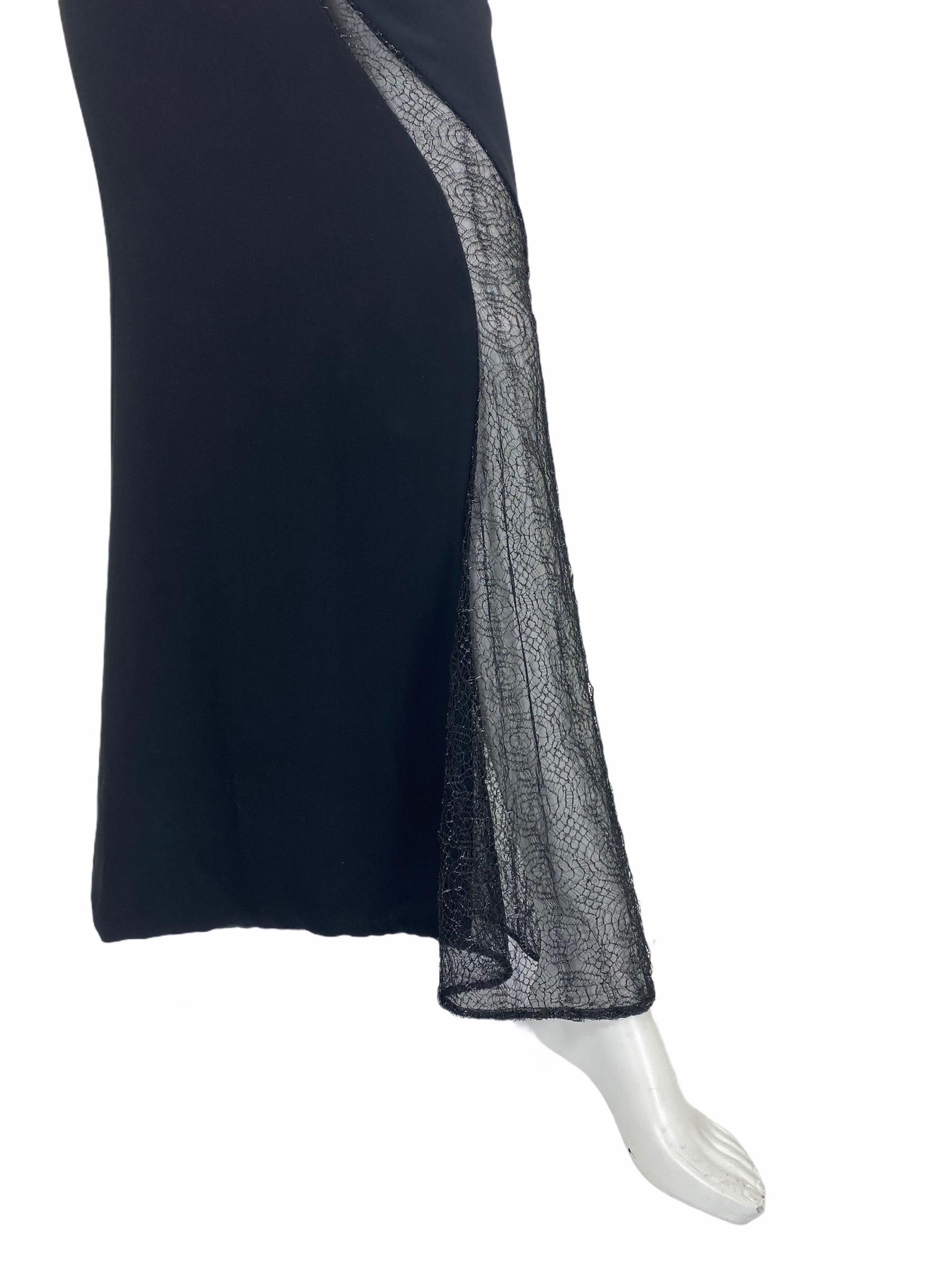 Robe noire vintage Gianni Versace Couture P/E 1998 Excellent état - En vente à Montgomery, TX