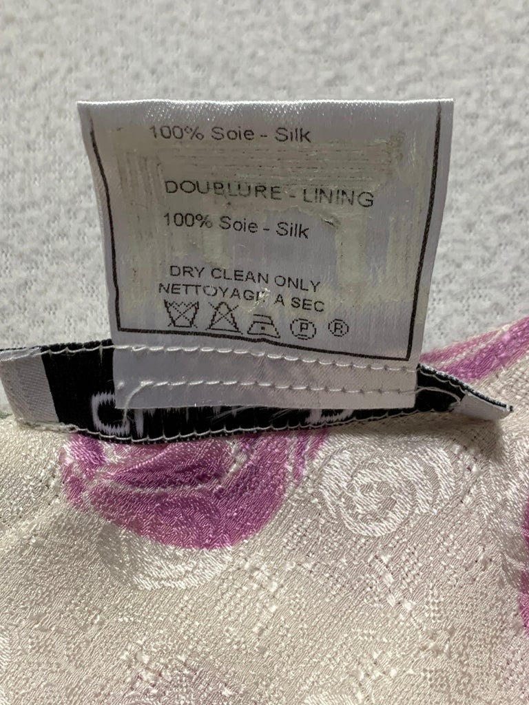 S/S 1999 Christian Dior John Galliano Ivory Purple Roses Lace Sheer ...