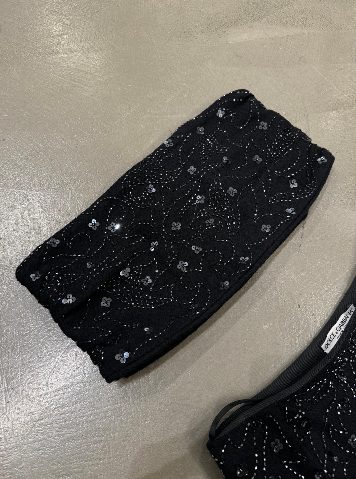 Set di gonne con paillettes e perline Dolce & Gabbana P/E 1999 In condizioni ottime in vendita a Milano, Lombardia