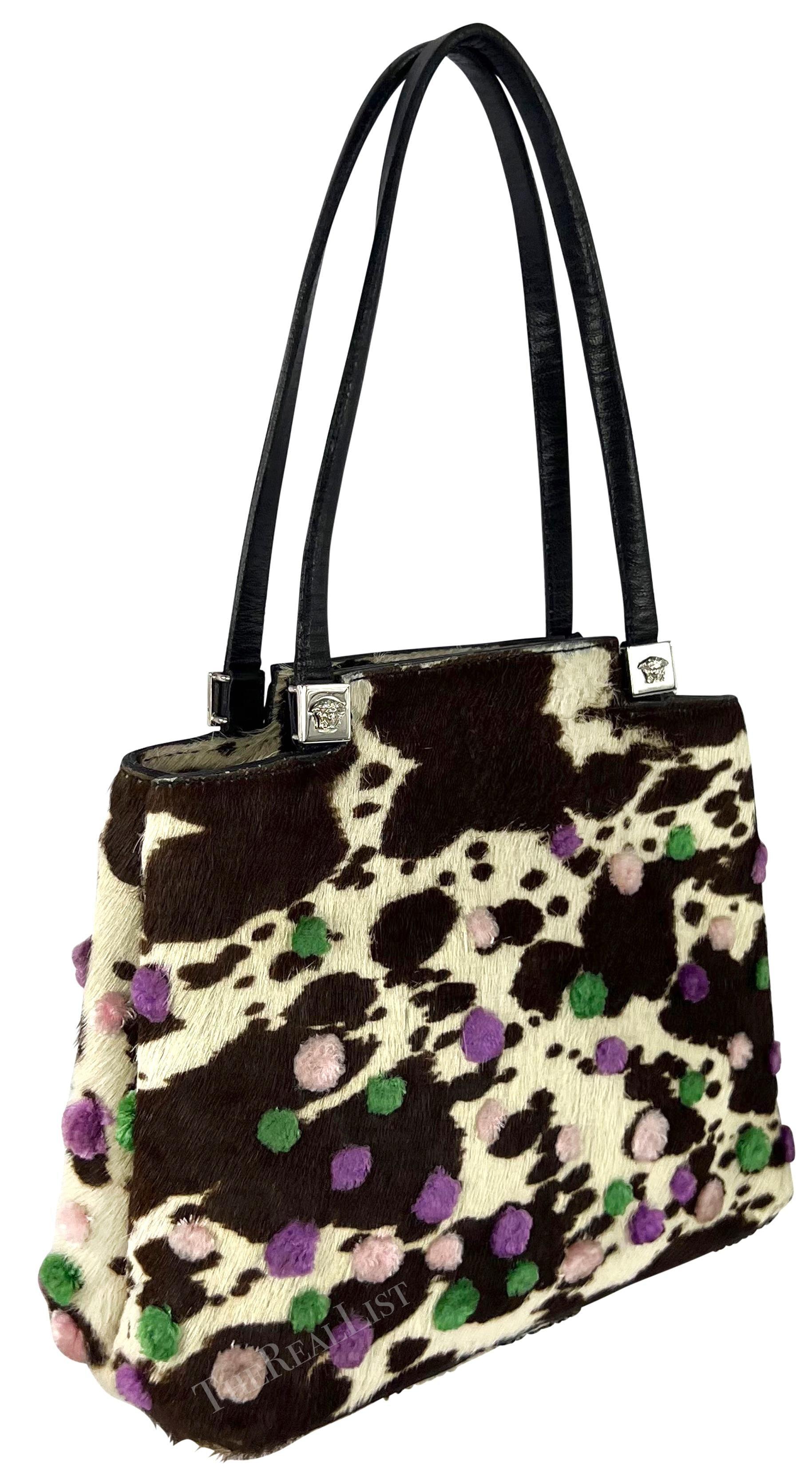 P/E 1999 Donatella Versace for Gianni Versace Mini Bag in pelo di pony marrone in vendita 4