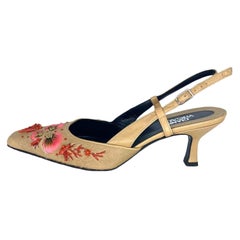 F/S 1999 Gianni Versace by Donatella Koralle Perlen bestickte Ponyhaar Heels