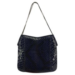 S/S 1999 Gianni Versace by Donatella Mini bolso con cadena de pitón morado oscuro