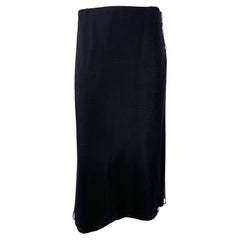 S/S 1999 Gucci by Tom Ford Black Tulle Mesh Overlay Sample Skirt
