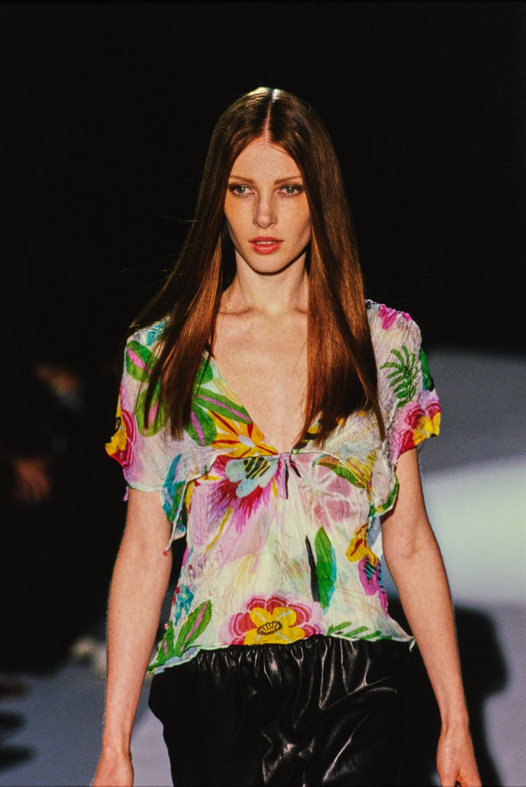 Gucci by Tom Ford Flower Print Nylon Medium Jackie Bag - Pink