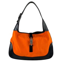 Retro S/S 1999 Gucci by Tom Ford Orange Nylon Large Jackie Bag