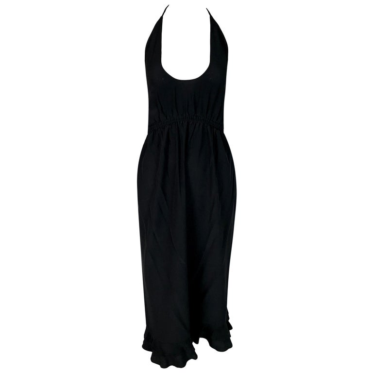 S/S 1999 Gucci by Tom Ford Plunging Backless Halter Summer Dress at 1stDibs