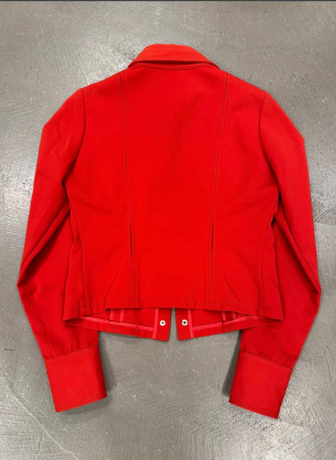 S/S 1999 Gucci by Tom Ford rot getäfelte Jacke (Red) im Angebot