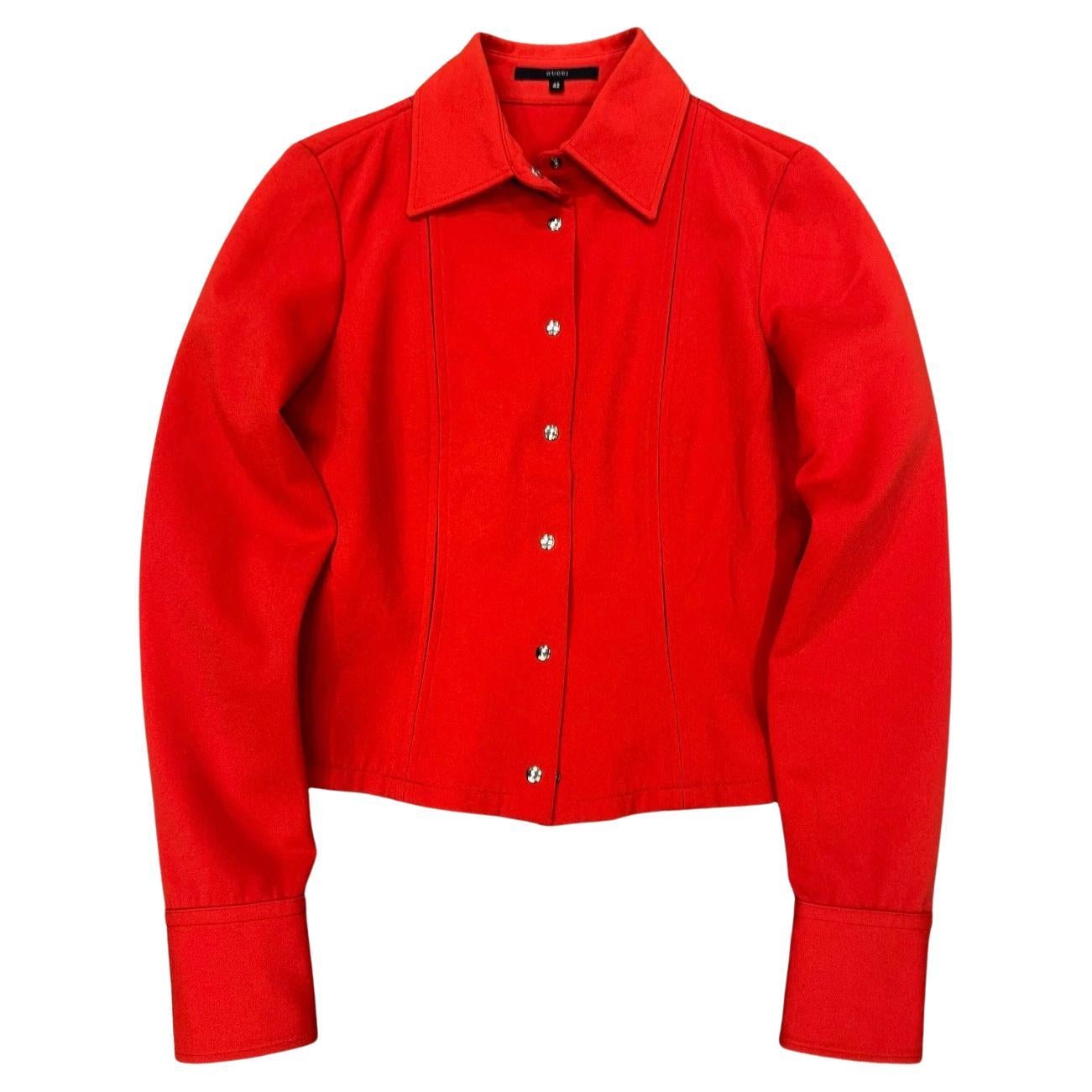 S/S 1999 Gucci by Tom Ford red paneled jacket
