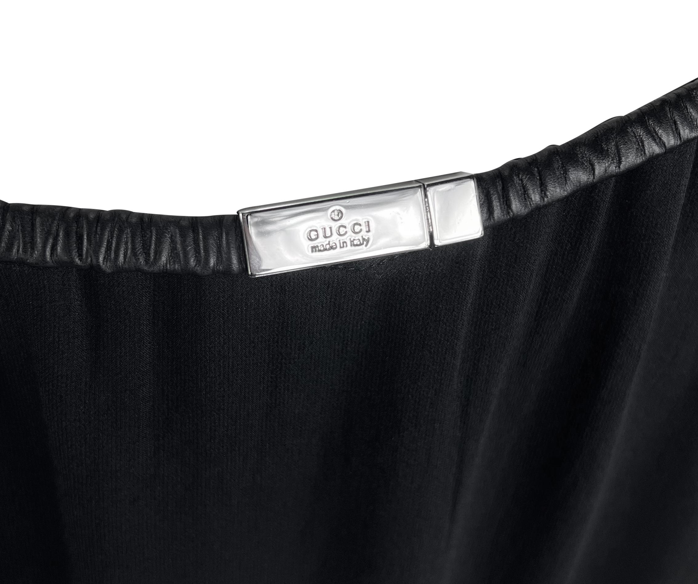 S/S 1999 Gucci by Tom Ford Runway Ad Black Chiffon Feather Skirt In Excellent Condition For Sale In West Hollywood, CA