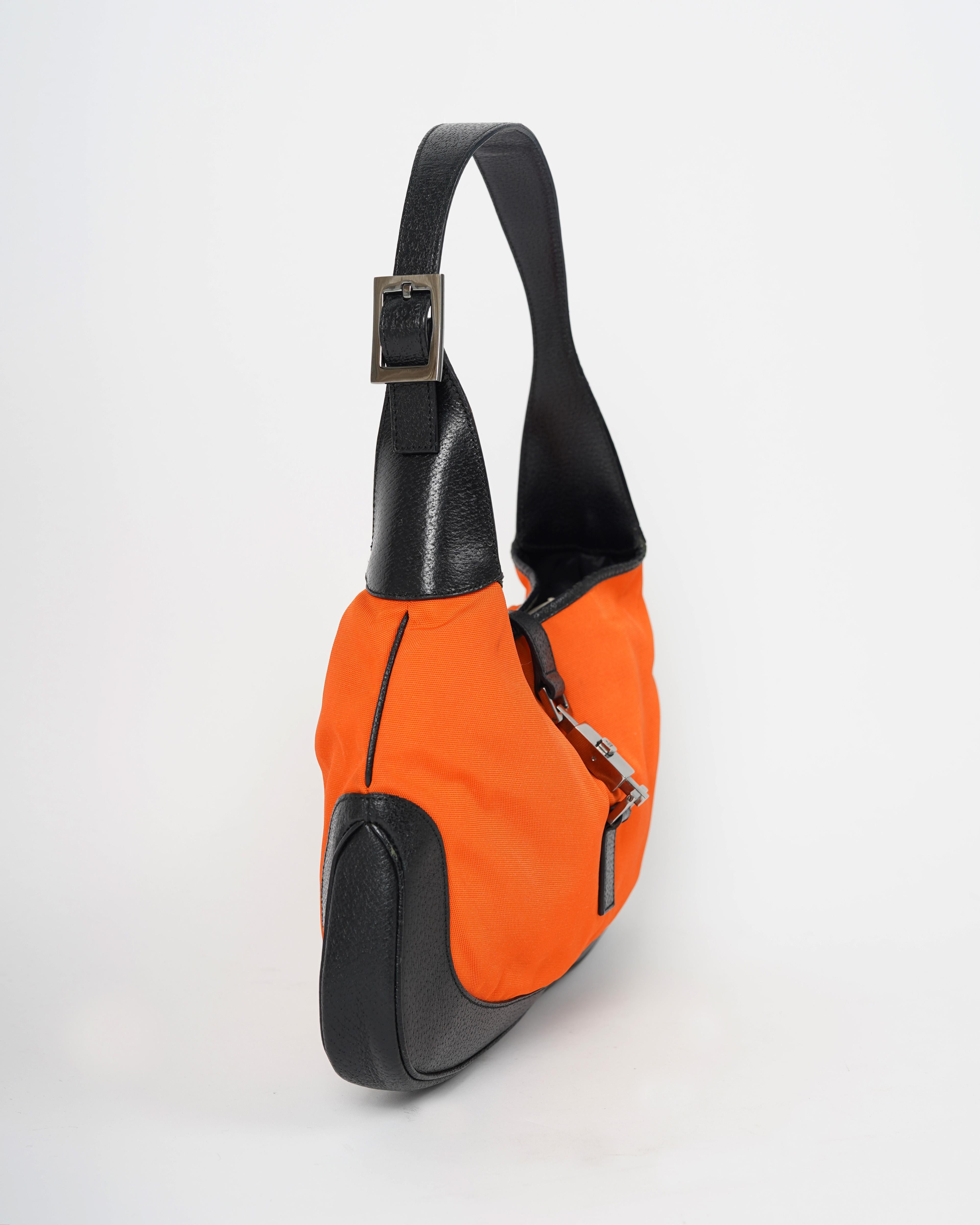 S/S 1999 Gucci by Tom Ford Runway & Campaign Bold Orange Jackie Hobo Bag For Sale 1