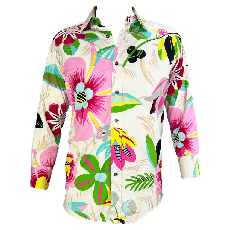 fotografering deformation Specialisere S/S 1999 Gucci by Tom Ford White Psychedelic Floral Button Up Men's Shirt  For Sale at 1stDibs | gucci mens shirts, gucci psychedelic shirt, tom ford  floral shirt