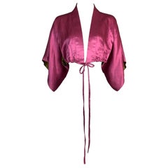 S/S 1999 Jean Paul Gaultier Pink Kimono Crop Top