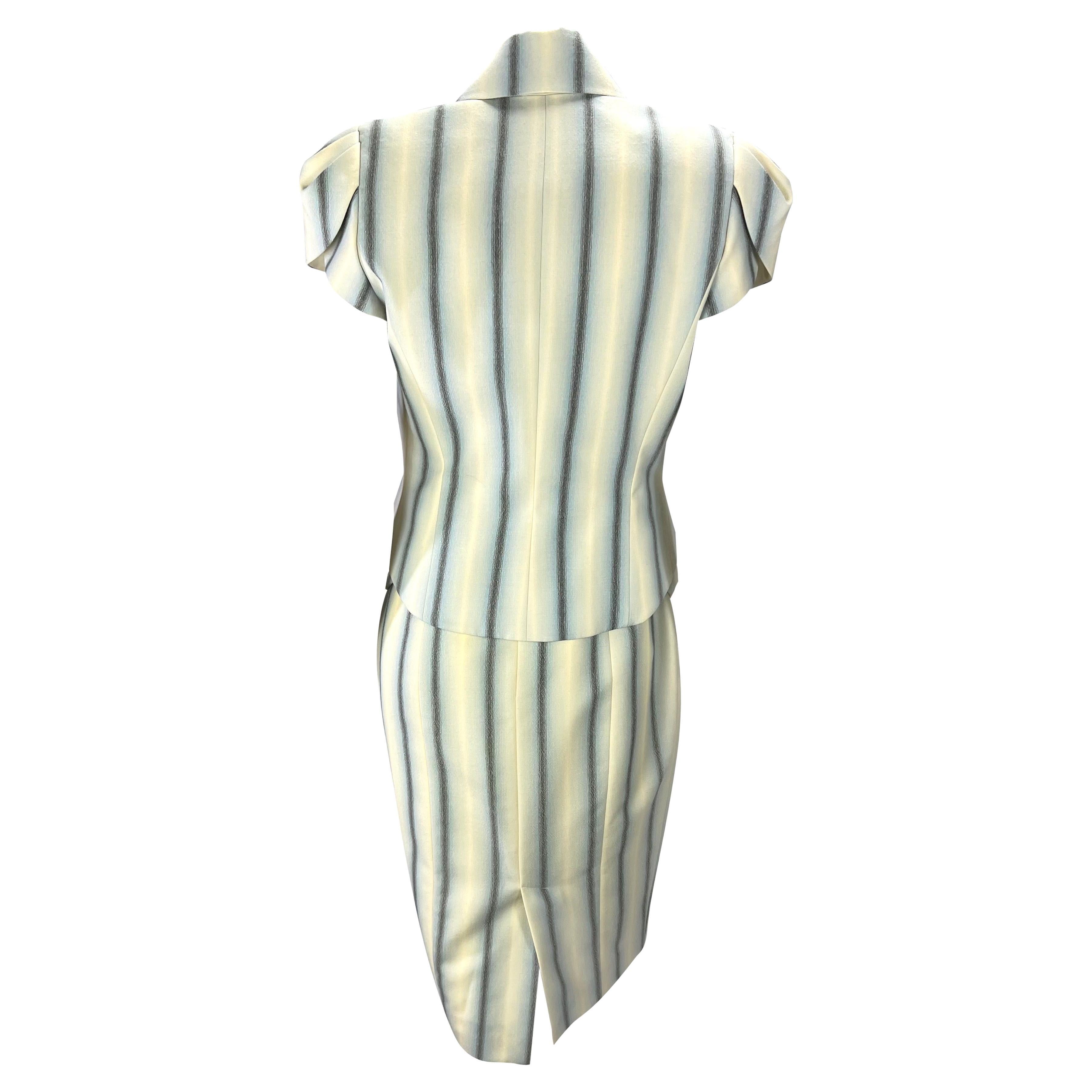 striped john galliano dress