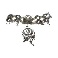 S/S 1999 John Galliano for Christian Dior Metal Choker Necklace