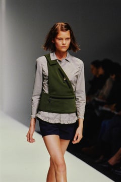 S/S 1999 Miu Miu Runway&Campaign Olive Nylon Asymmetric Utility Bag