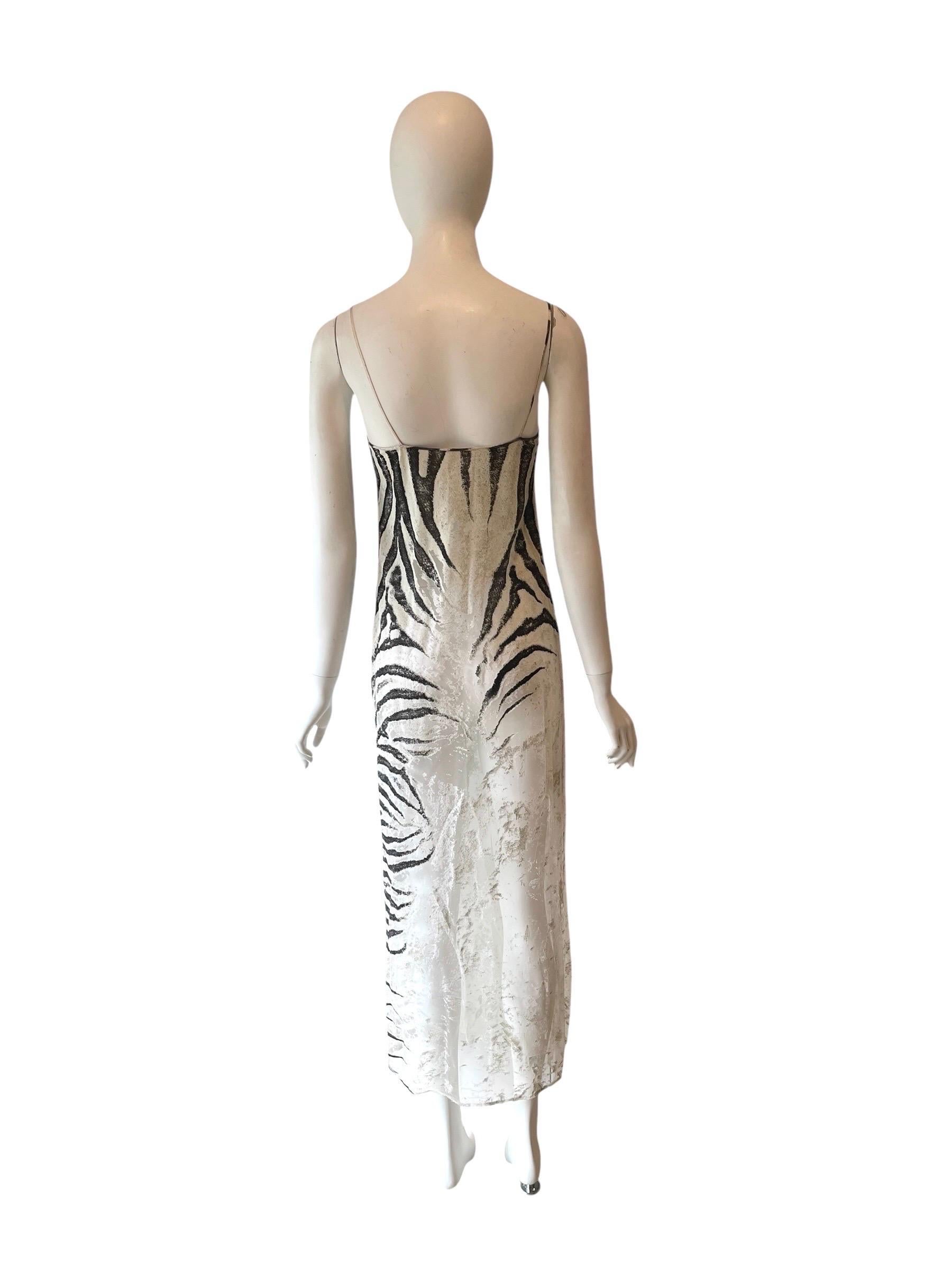 S/S 1999 Roberto Cavalli Vestido cebra transparente

Pecho: 32-36