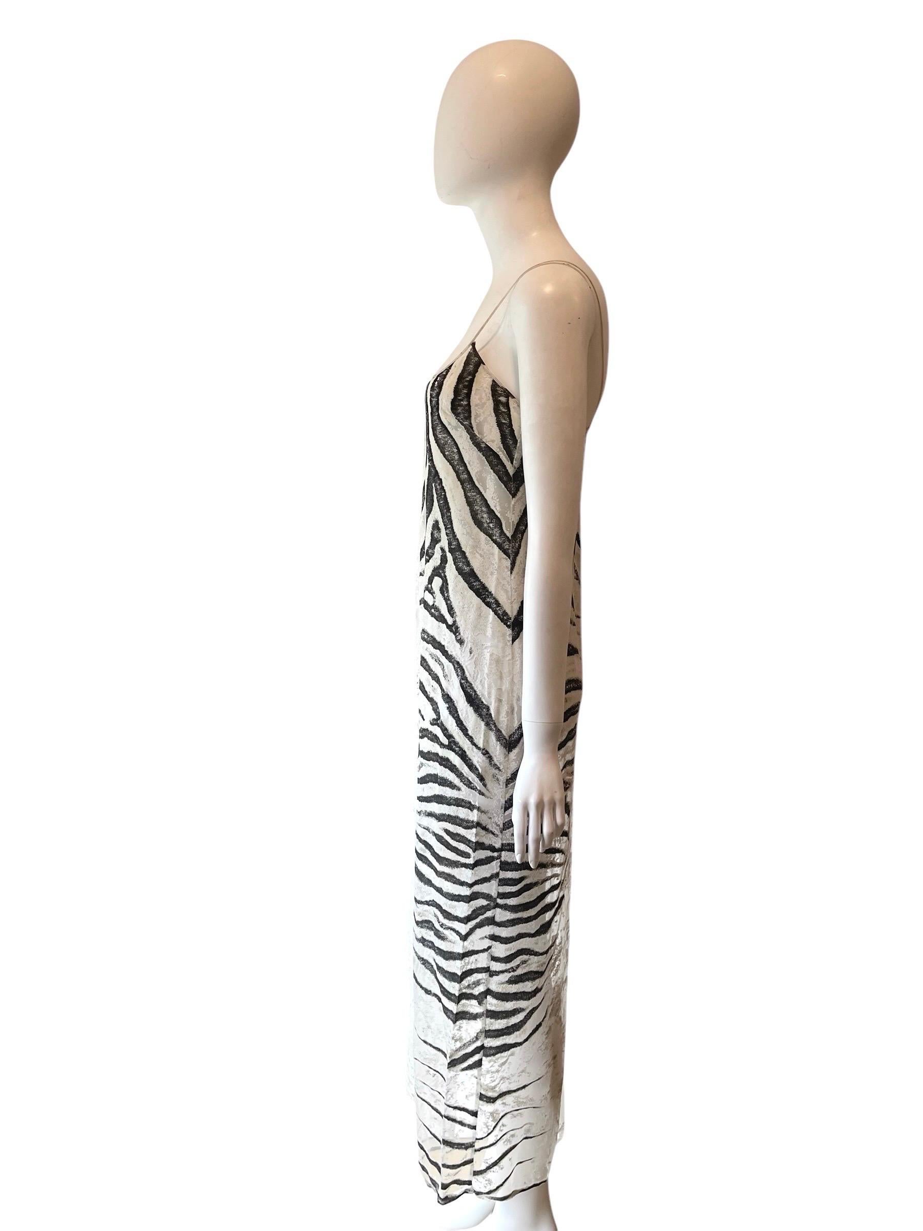S/S 1999 Roberto Cavalli Vestido cebra transparente en Excelente estado para la venta en Austin, TX
